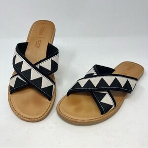 Toms Viv Tribal Print Criss Cross Sandal Size 8